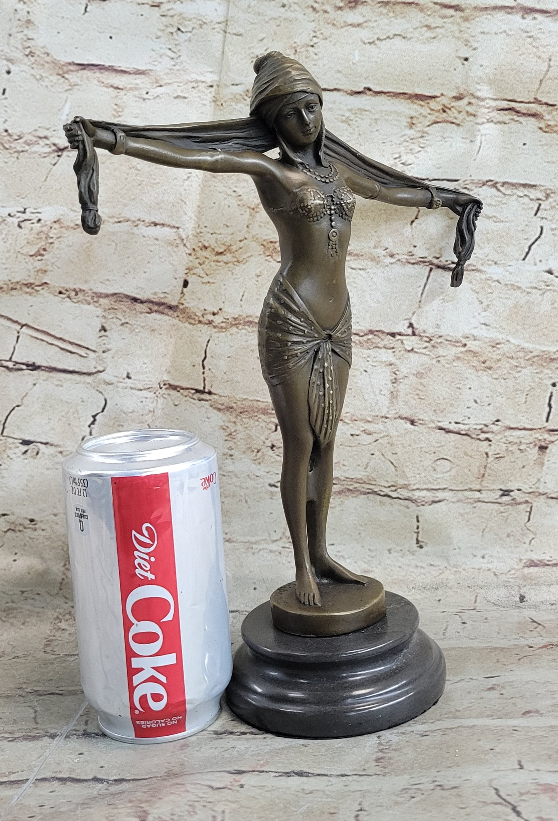 Belly Dancer Chiparus Bronze Sculpture Marble Base
