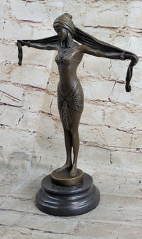 Belly Dancer Chiparus Bronze Sculpture Marble Base