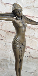 Belly Dancer Chiparus Bronze Sculpture Marble Base