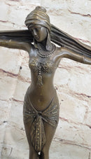 Belly Dancer Chiparus Bronze Sculpture Marble Base