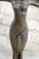Belly Dancer Chiparus Bronze Sculpture Marble Base