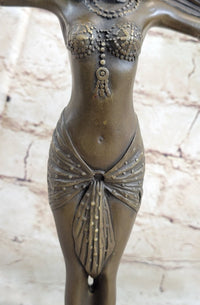 Belly Dancer Chiparus Bronze Sculpture Marble Base