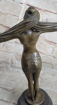 Belly Dancer Chiparus Bronze Sculpture Marble Base