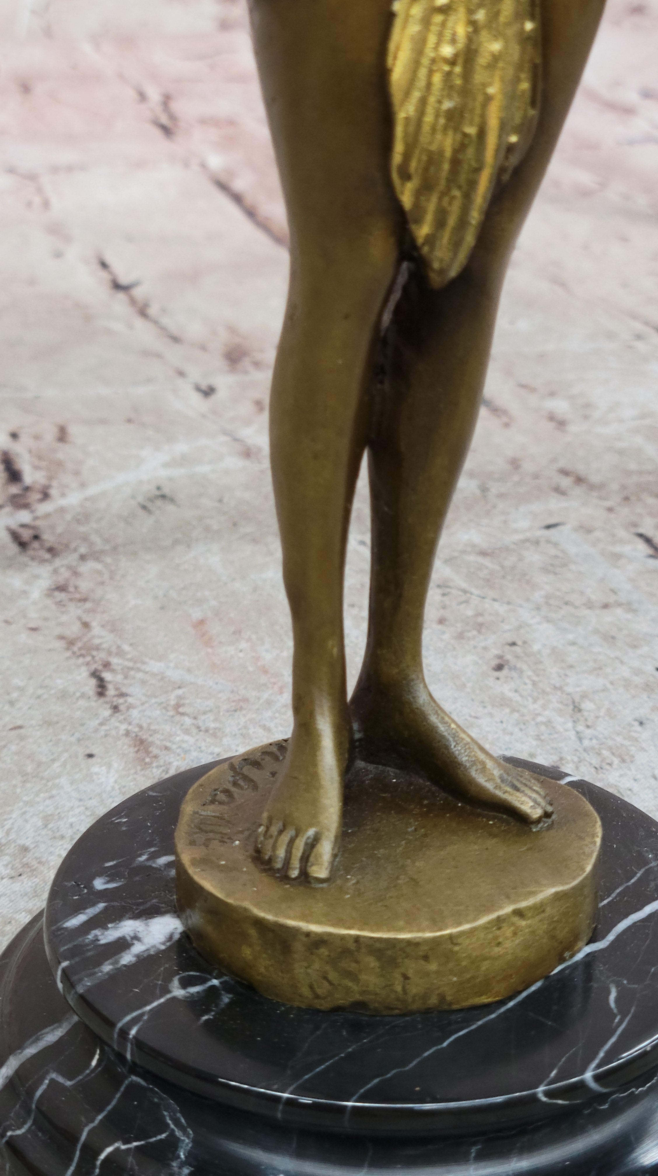 Gilt Bronze Sexy Dancer By D.H Chiparus Gold Patina Bronze Sculpture