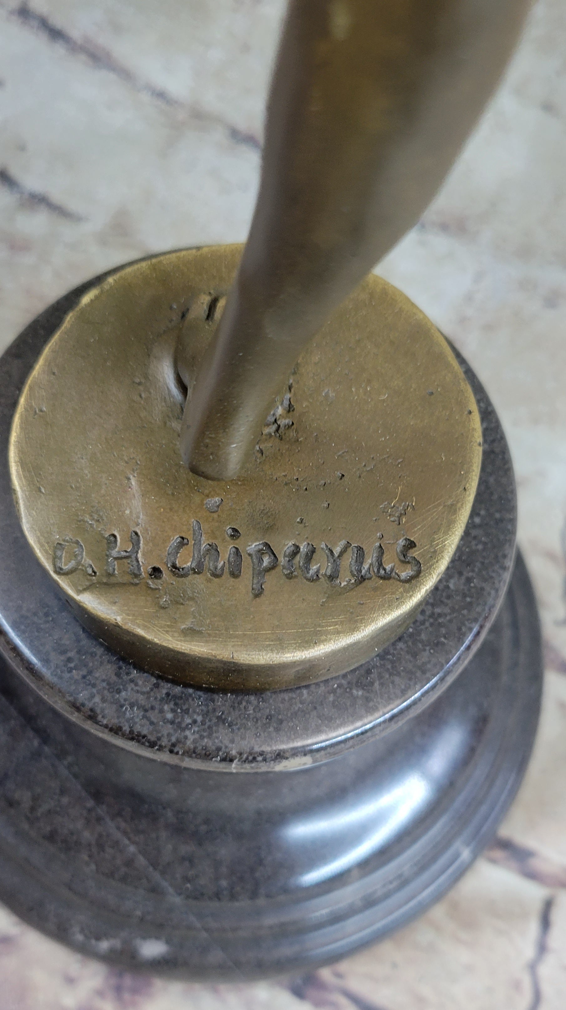 Bronze Art Deco Dancing Lady Signed Sculpture Hot Cast
