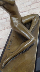 Nude Free Girl Genuine Bronze Sculpture Figure