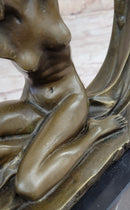 C. Mirval Art Deco Bronze Dancer Girl Sculpture 10" x 12"