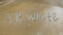Signed Cowboy Horse Western Bronze Sculpture Marble Base