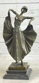 Art Deco Chiparus French Dancer Bronze 15" x 9"