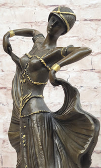 Demetre Chiparus Art Deco Bronze Female Dancer Sculpture