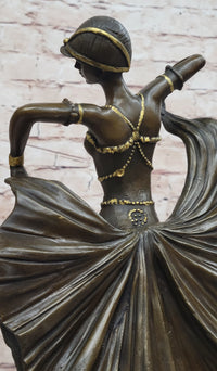 Demetre Chiparus Art Deco Bronze Female Dancer Sculpture
