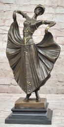 Demetre Chiparus Art Deco Bronze Female Dancer Sculpture