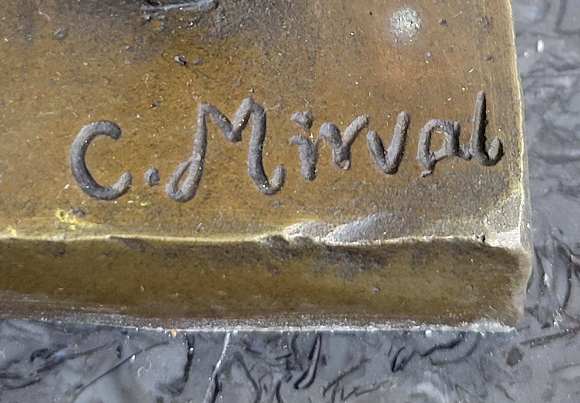 Semi Nude Topless Art Deco Dancer Girl Bronze Sculpture Gold Patina Art by Mirval