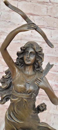 Artemis Diana The Hunter By C. Mirval Bronze Sculpture