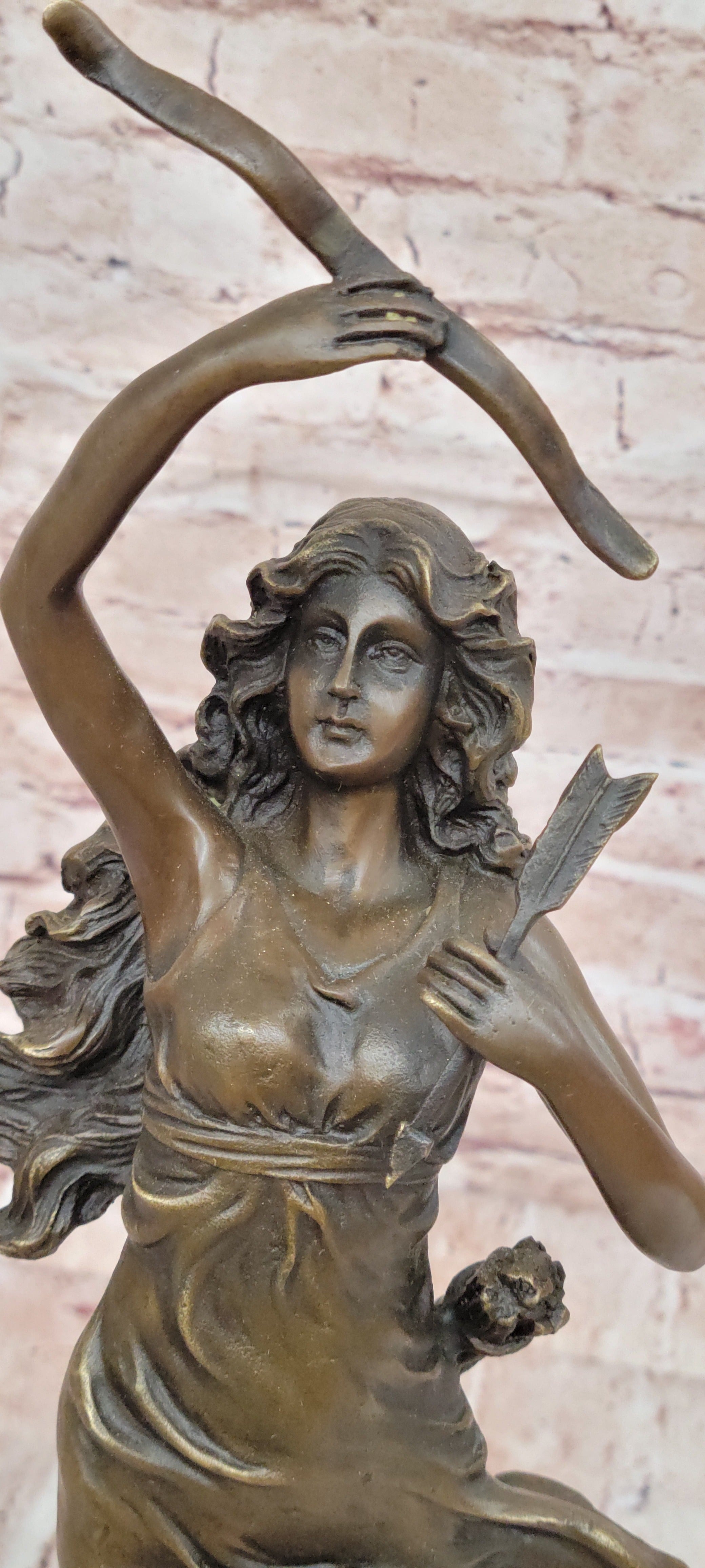 Artemis Diana The Hunter By C. Mirval Bronze Sculpture
