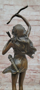 Artemis Diana The Hunter By C. Mirval Bronze Sculpture