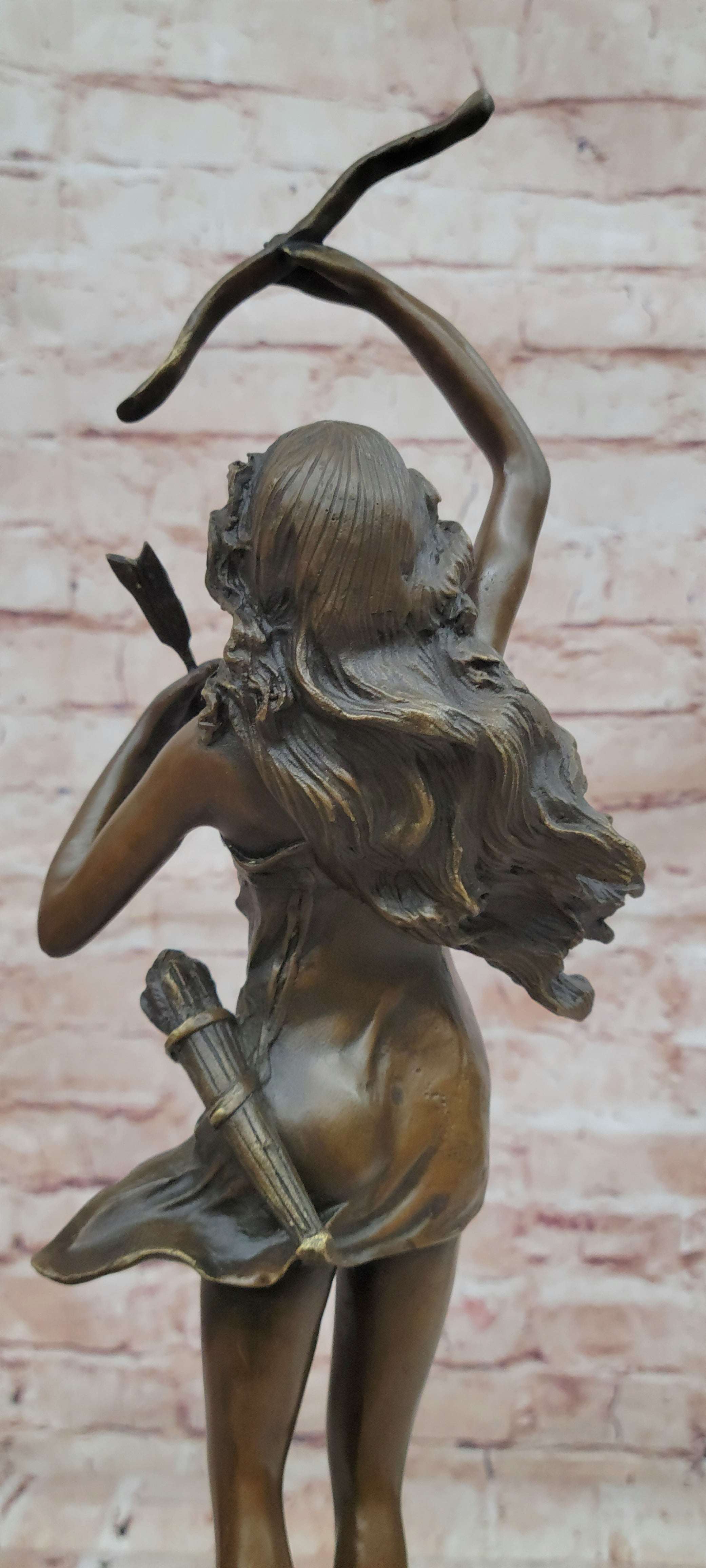 Artemis Diana The Hunter By C. Mirval Bronze Sculpture