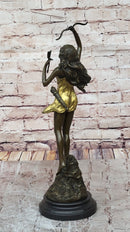 Nude Woman Female Hunter Hot Cast Diana Goddess Hunt Moon Bronze Marble Statue