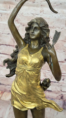 Nude Woman Female Hunter Hot Cast Diana Goddess Hunt Moon Bronze Marble Statue