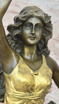 Nude Woman Female Hunter Hot Cast Diana Goddess Hunt Moon Bronze Marble Statue