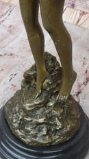 Nude Woman Female Hunter Hot Cast Diana Goddess Hunt Moon Bronze Marble Statue