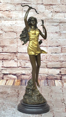 Nude Woman Female Hunter Hot Cast Diana Goddess Hunt Moon Bronze Marble Statue