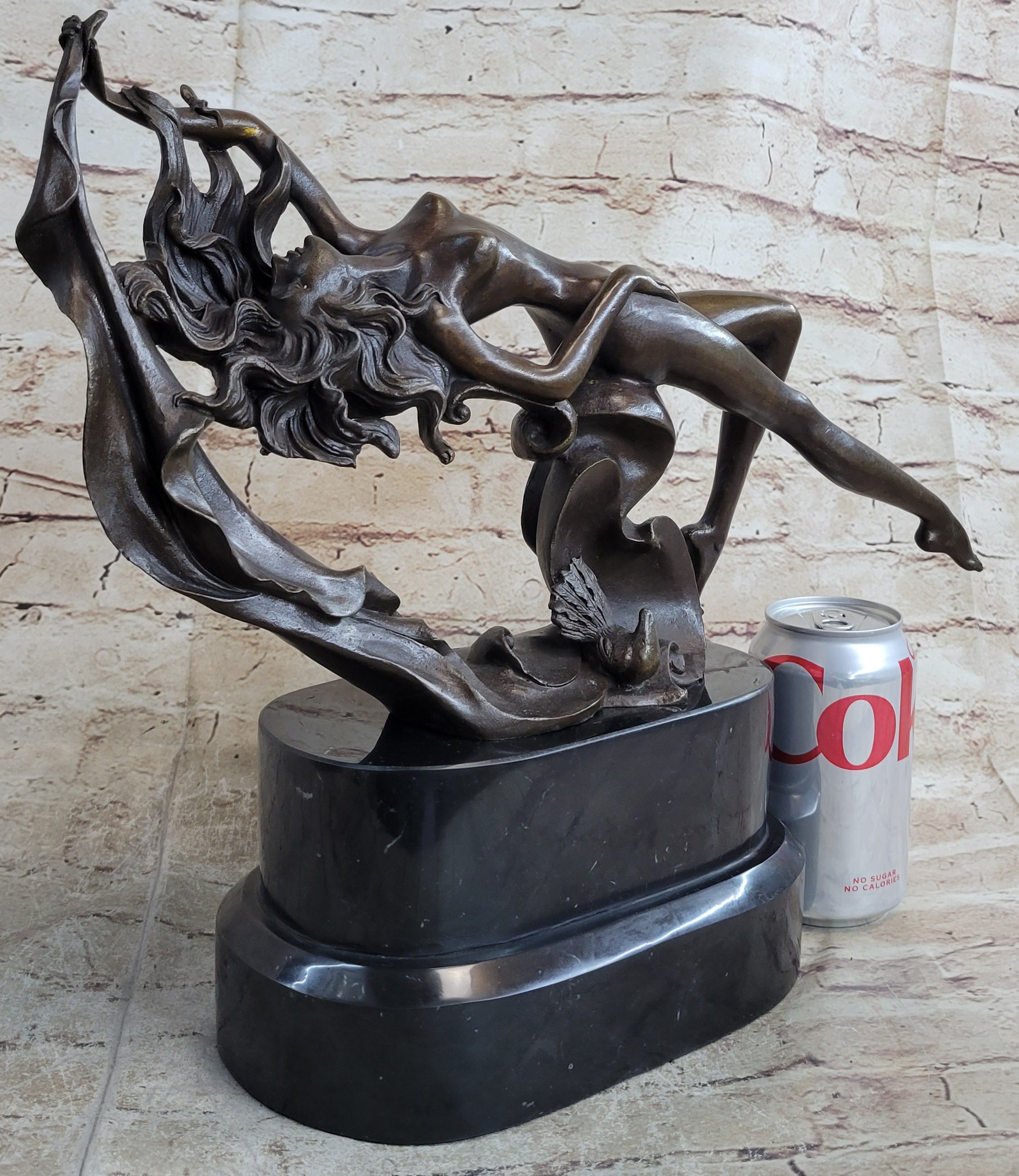 Floating Sexy Nude Woman Abstract Surrealist Figure Art