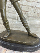 Medieval English Longbow Archer Bow & Arrow Bronze Sculpture
