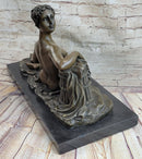 Nude Female Figure Greek Roman Goddess Naked Girl Lounging Sculpture