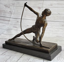 Semi Nude Muscular Male Archer by G. Michiel Bronze Sculpture Statue Art Deco 14" x 16.5"