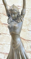 Art Deco Chiparus Russian Dancer Bronze Sculpture Marble Base