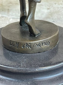 Art Deco Chiparus Russian Dancer Bronze Sculpture Marble Base