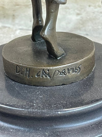 Art Deco Chiparus Russian Dancer Bronze Sculpture Marble Base