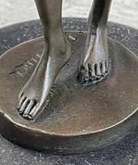 Art Deco Flapper Dancer Bronze Sculpture 12" x 10"