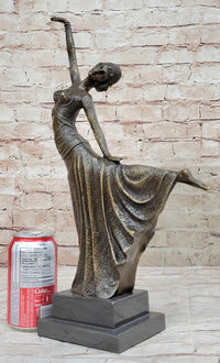 Chiparus Exotic Dancer Bronze Sculpture Marble Base
