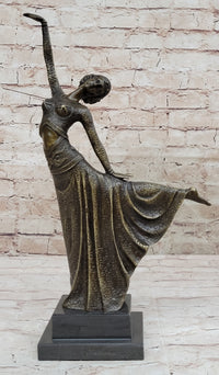 Chiparus Exotic Dancer Bronze Sculpture Marble Base