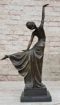 Chiparus Exotic Dancer Bronze Sculpture Marble Base