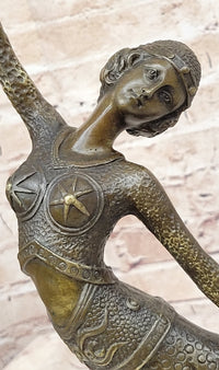 Chiparus Exotic Dancer Bronze Sculpture Marble Base