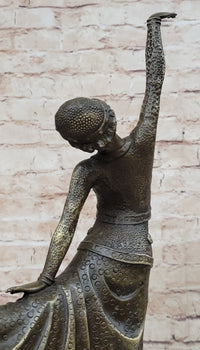 Chiparus Exotic Dancer Bronze Sculpture Marble Base