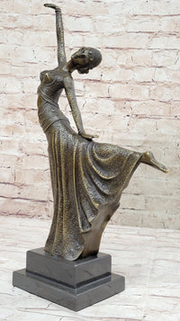 Chiparus Exotic Dancer Bronze Sculpture Marble Base