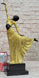 Gold Patina Egyptian Dancer by Chiparus Bronze Sculpture