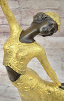 Gold Patina Egyptian Dancer by Chiparus Bronze Sculpture
