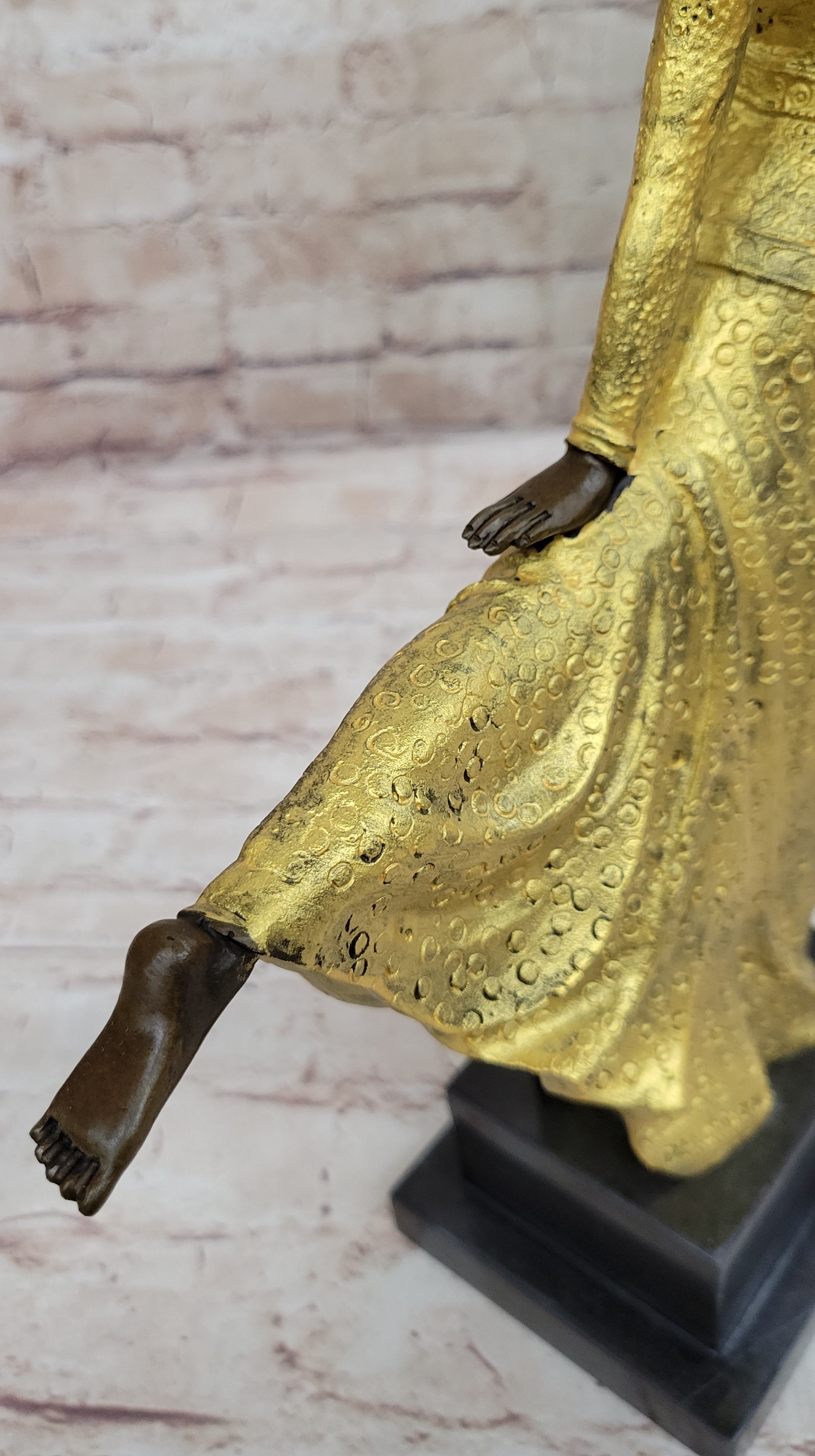 Gold Patina Egyptian Dancer by Chiparus Bronze Sculpture