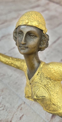 Chiparus Art Deco Bronze Dancer Girl Long Dress Gold Patina