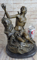 Andromeda Princess Prisoner of Dragon Bronze Sculpture 17" x 11"