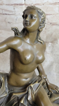Andromeda Princess Prisoner of Dragon Bronze Sculpture 17" x 11"
