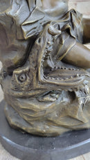 Andromeda Princess Prisoner of Dragon Bronze Sculpture 17" x 11"