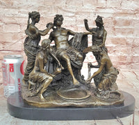 Apollo and The Nymphs Bronze Sculpture Replica by Fisher Classical Mythical Statue