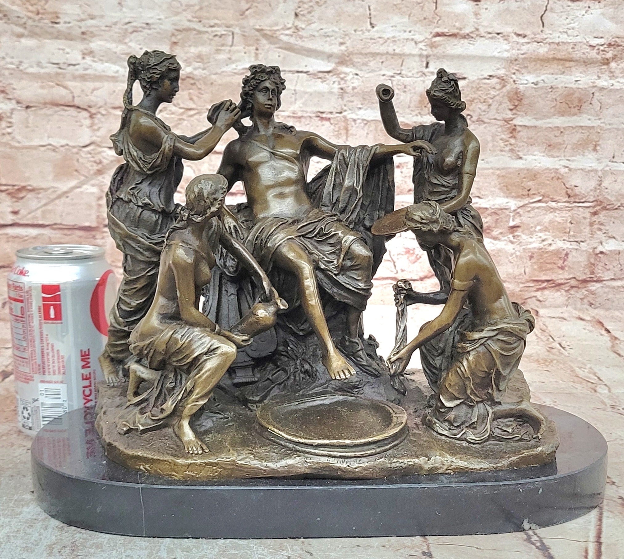 Apollo and The Nymphs Bronze Sculpture Replica by Fisher Classical Mythical Statue
