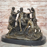 Apollo and The Nymphs Bronze Sculpture Replica by Fisher Classical Mythical Statue